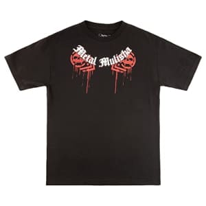 Metal Mulisha Men's Collar T-Shirt, Black, Medium for $16