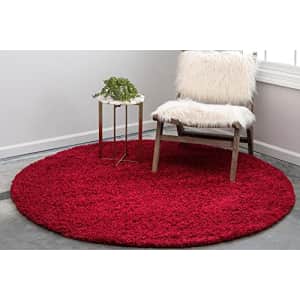 Unique Loom Solo Solid Shag Collection Area Modern Plush Rug Lush & Soft, 4' 0 x 4' 0 Round, Cherry for $53 Unique Loom Solo Solid Shag Collection Area Modern Plush Rug Lush & Soft, 4' 0 x 4' 0 Round, Cherry for $53