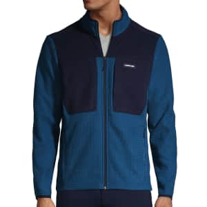 Lands' End Men's Grid Fleece Jacket for $13