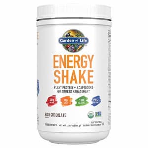 Protein Powder Energy Shake + Adaptogens for Stress Management - Rich Chocolate - Garden of Life for $36