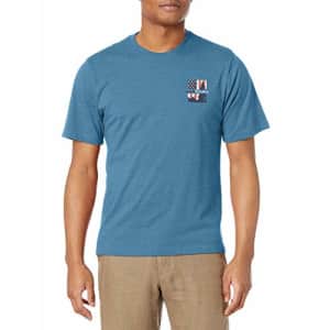 G.H. Bass & Co. Men's Short Sleeve Graphic Print T-Shirt, Indigo Sky Heather, Large for $10