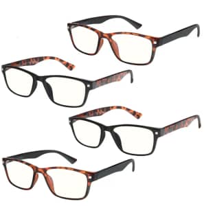 EFEOptical Block Blue Light Reading Glasses 4-Pack for $6