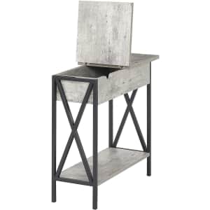 Convenience Concepts Tucson Flip-Top End Table w/ Charging Station for $91