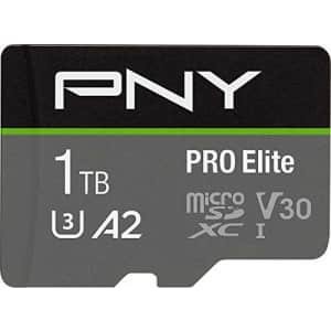 PNY 1TB PRO Elite Class 10 U3 V30 microSDXC Flash Memory Card (P-SDU1TBV32100PRO-GE) for $170