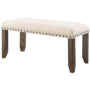 Picket House Furnishings Dex 40" Upholstered Rubberwood Bench for $73 Picket House Furnishings Dex 40" Upholstered Rubberwood Bench for $73