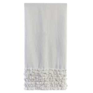 Creative Bath Products Ruffles Collection, Bath Towel, White for $17
