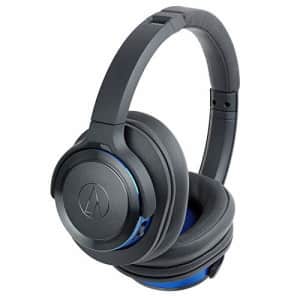 Audio-Technica ATH-WS660BTGBL Solid Bass Bluetooth Wireless Over-Ear Headphones with Built-In Mic & for $85 Audio-Technica ATH-WS660BTGBL Solid Bass Bluetooth Wireless Over-Ear Headphones with Built-In Mic & for $85
