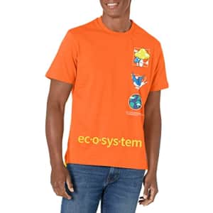 Southpole Men's 100% Organic Cotton T-Shirt, Orange (Eco), Small for $12