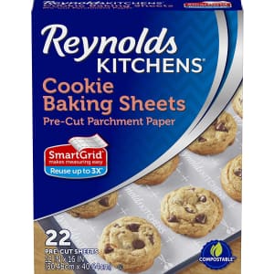 Reynolds Kitchens 22-Count Non-Stick Cookie Baking Parchment Sheets for $2.65 via Sub. & Save Reynolds Kitchens 22-Count Non-Stick Cookie Baking Parchment Sheets for $2.65 via Sub. & Save
