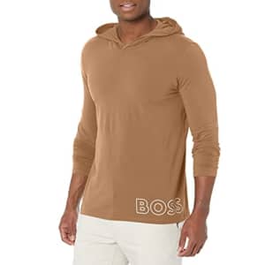 Hugo Boss BOSS Men's Identity Long Sleeve Lounge T-Shirt, Medium Beige, XL for $37