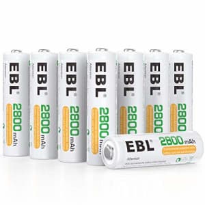 EBL AA Rechargeable Batteries 2800mAh Ready2Charge Quality AA Batteries - 16 Counts for $26