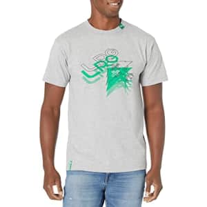 LRG Men's Graphic Design Logo T-Shirt, Grey Heather, 4X for $14