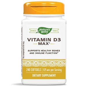 Nature's Way Vitamin D3 Max, 125 mcg per serving, 240 Softgels for $17