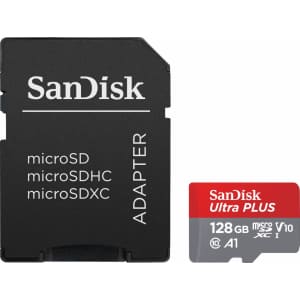 SanDisk Ultra Plus 128GB UHS-I Class 10 micro SD Card for $10