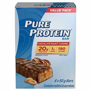 Pure Protein Choc Penut C Size 10.56 Pure Protein Choclate Peanut Carmel 50g Value Pack 10.56z for $8