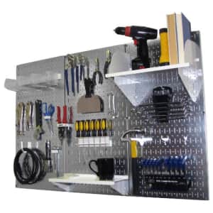 Pegboard Organizer Wall Control 4 ft. Metal Pegboard Standard Tool Storage Kit with Galvanized for $130 Pegboard Organizer Wall Control 4 ft. Metal Pegboard Standard Tool Storage Kit with Galvanized for $130