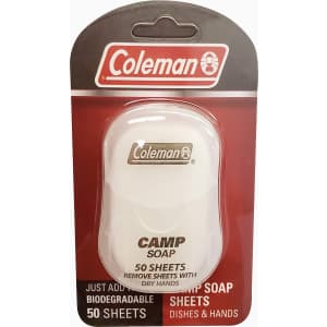 Coleman 50-Count Camp Soap Sheets for $4