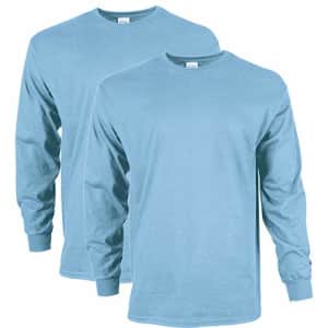 Gildan Men's Ultra Cotton Long Sleeve T-Shirt, Style G2400, 2-Pack, Light Blue, Large for $20 Gildan Men's Ultra Cotton Long Sleeve T-Shirt, Style G2400, 2-Pack, Light Blue, Large for $20