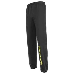 Reebok Men's Linear Elastic Hem Super Soft Pants for $7