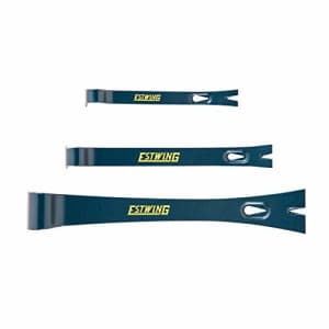 Estwing 3-Piece Pry Bar Set - 5.5", 7.5" & 10" Nail Pullers with Wide, Thin Blades & Forged Steel for $26