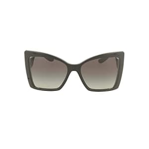 Dolce & Gabbana Women's Round Fashion Sunglasses, Black/Grey Gradient, One Size for $140