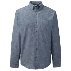 Lands' End Men's Tailored Fit Chambray Shirt for $12 Lands' End Men's Tailored Fit Chambray Shirt for $12