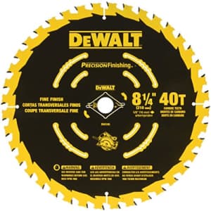 DEWALT DW3185 8-1/4-Inch 40T Precision Framing Saw Blade for $24