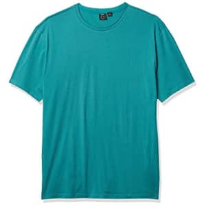 BOSS Men's Modern Fit Basic Single Jersey T-Shirt, Green Blue Slate, S for $18