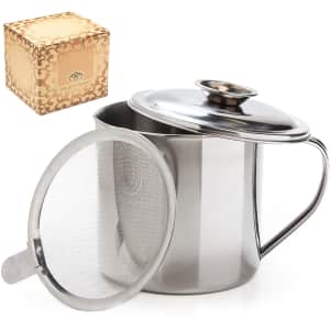 Aulett Home Bacon Grease Container w/ Strainer for $12 Aulett Home Bacon Grease Container w/ Strainer for $12