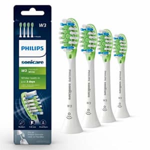 Genuine Philips Sonicare W3 Premium Toothbrush Head, 4 Pack, White, HX9064/65 for $40