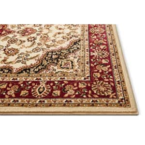 Well Woven Barclay Medallion Kashan Ivory Traditional Area Rug 5'3" X 7'3" for $84