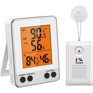 Oria Indoor Outdoor Digital Wireless Thermometer for $10