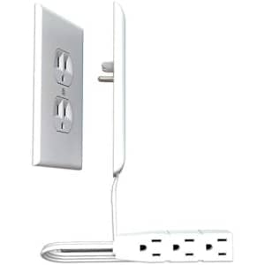 Sleek Socket Universal Outlet Cover w/ 3-Foot 3-Outlet Power Strip for $24