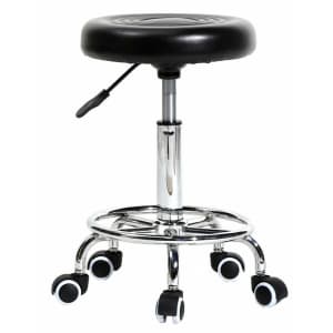 Adjustable Height Round Stool with Caster Wheels for $35