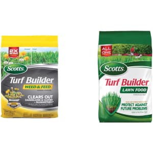 Scotts Turf Builder Weed & Feed 5,000-Sq. Ft. Bag for $23
