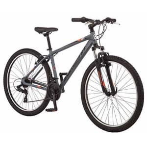 Schwinn High Timber AL Youth/Adult Mountain Bike, Aluminum Frame, 27.5-Inch Wheels, 21-Speed, Grey for $298