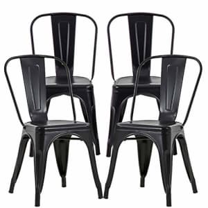 FDW Metal Dining Chairs Set of 4 Metal Chairs Patio Chair 18 Inches Seat Height Dining Room Kitchen for $148 FDW Metal Dining Chairs Set of 4 Metal Chairs Patio Chair 18 Inches Seat Height Dining Room Kitchen for $148