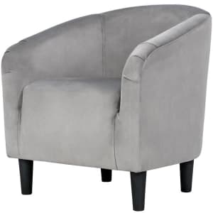 Easyfashion Upholstered Barrel Arm Accent Chair for $108 Easyfashion Upholstered Barrel Arm Accent Chair for $108