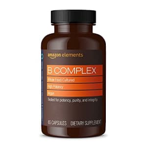 Amazon Elements B Complex, High Potency, 83% Whole Food Cultured, Supports Immune and Normal Energy for $12