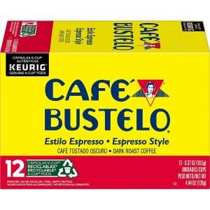 Cafe Bustelo Espresso Style 72-Count K-Cup Pods for $31 Cafe Bustelo Espresso Style 72-Count K-Cup Pods for $31