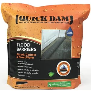 Quick Dam 17-Ft. Expanding Flood Barrier for $33 Quick Dam 17-Ft. Expanding Flood Barrier for $33