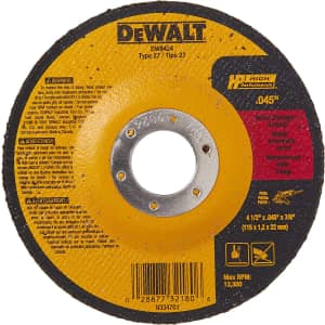 DeWalt 4.5" Thin Cutting Wheel for $2