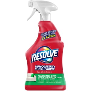 Resolve Multi-Fabric Cleaner and Upholstery Stain Remover 22-oz. Bottle for $3.91 via Sub & Save Resolve Multi-Fabric Cleaner and Upholstery Stain Remover 22-oz. Bottle for $3.91 via Sub & Save