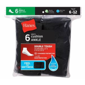Hanes Men's FreshIQ Cushion Ankle Socks for $18 Hanes Men's FreshIQ Cushion Ankle Socks for $18