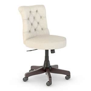 Bush Furniture Key West Mid Back Tufted Office Chair in Cream Fabric for $182 Bush Furniture Key West Mid Back Tufted Office Chair in Cream Fabric for $182