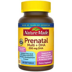 Nature Made Prenatal Multivitamin + 200 mg DHA Softgels with Folic Acid, Iodine and Zinc, 60 Count for $12