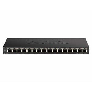 D-Link Ethernet Switch, 16 Port Gigabit Slim Switch Plug and Play, Unmanaged, Metal Housing, Quiet for $51 D-Link Ethernet Switch, 16 Port Gigabit Slim Switch Plug and Play, Unmanaged, Metal Housing, Quiet for $51