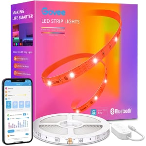 Govee 65.6-Ft. Smart Bluetooth RGB LED Strip Lights for $14
