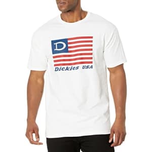 Dickies Men's Patriotic Graphic T-Shirt, White, 2X for $9