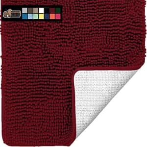 Gorilla Grip Bath Rug, 30x20, Thick Soft Absorbent Chenille Rubber Backing Bathroom Rugs, for $15